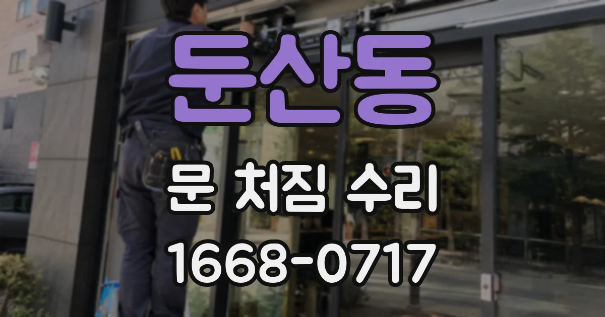 둔산동 문 처짐 수리