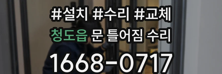 청도읍 문 틀어짐 수리