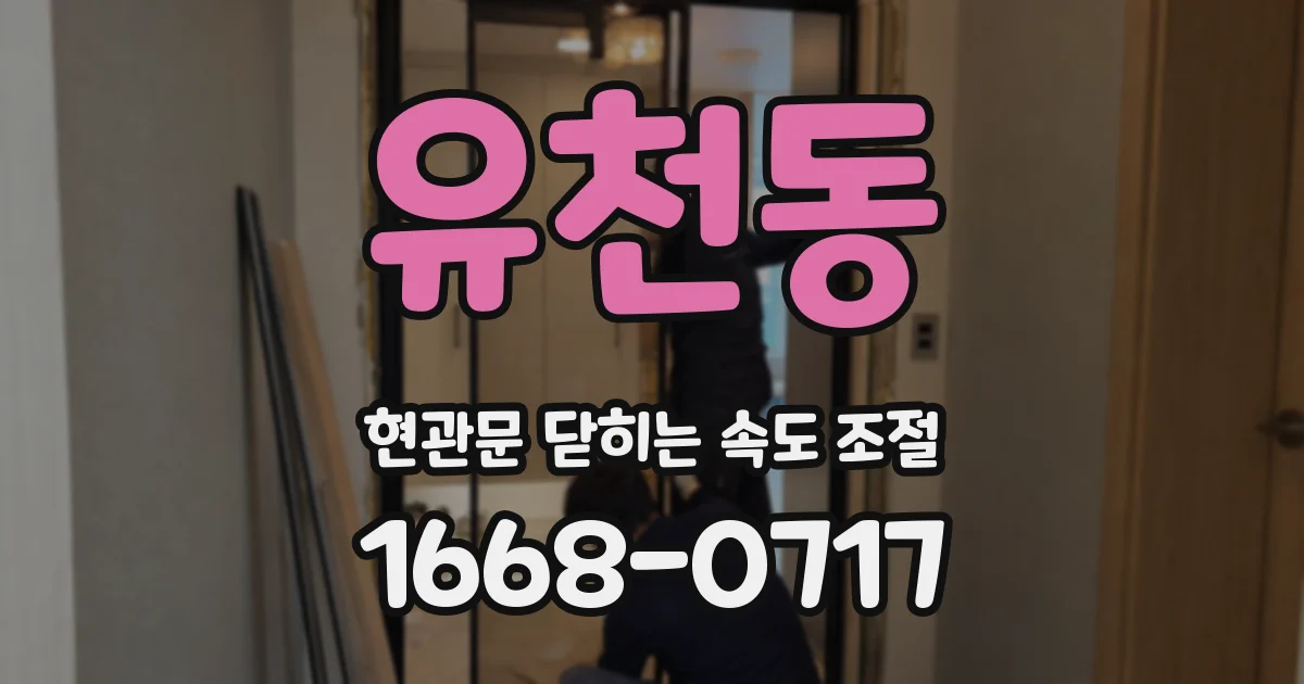 유천동 현관문 닫히는 속도 조절
