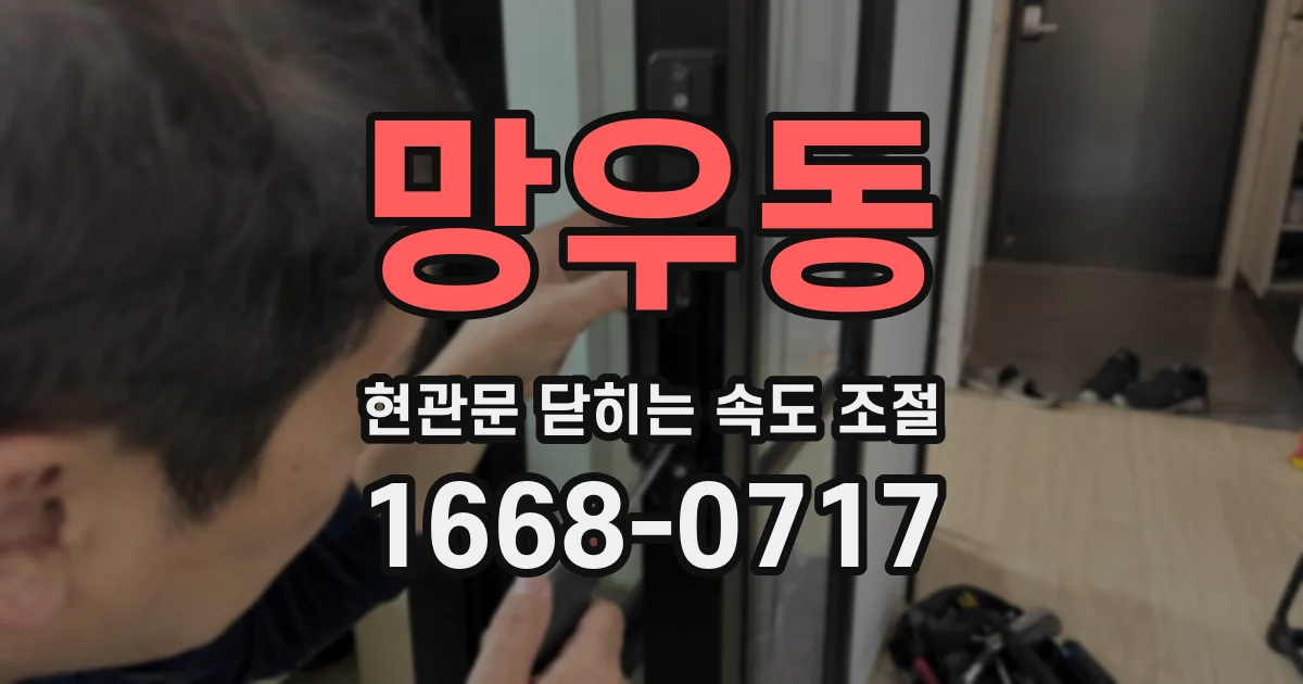 망우동 현관문 닫히는 속도 조절