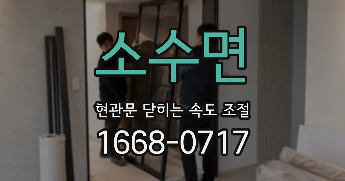 소수면 현관문 닫히는 속도 조절