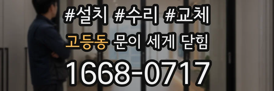 고등동 문이 세게 닫힘