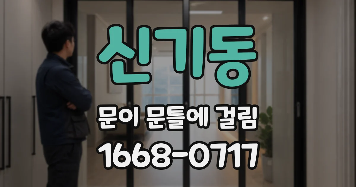 신기동 문이 문틀에 걸림
