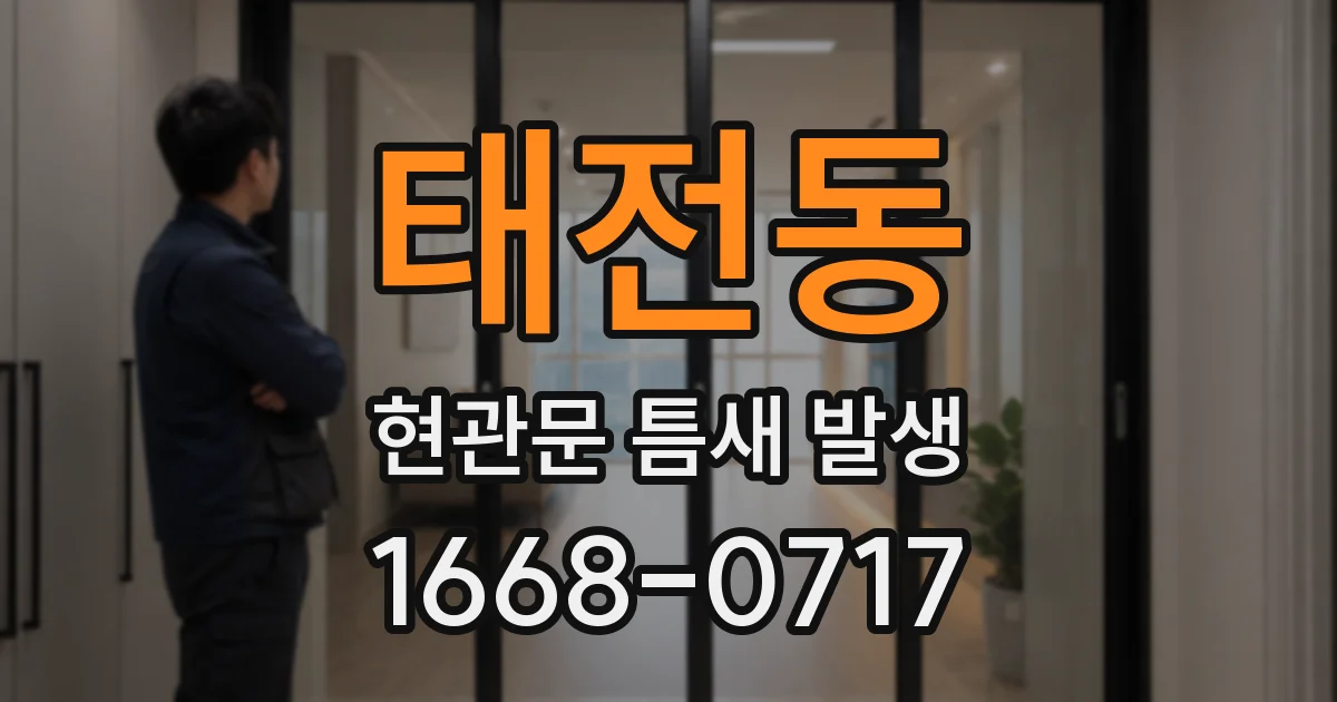 태전동 현관문 틈새 발생