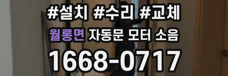월롱면 자동문 모터 소음