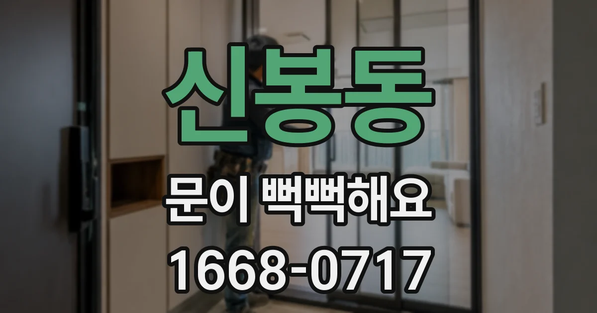 신봉동 문이 뻑뻑해요