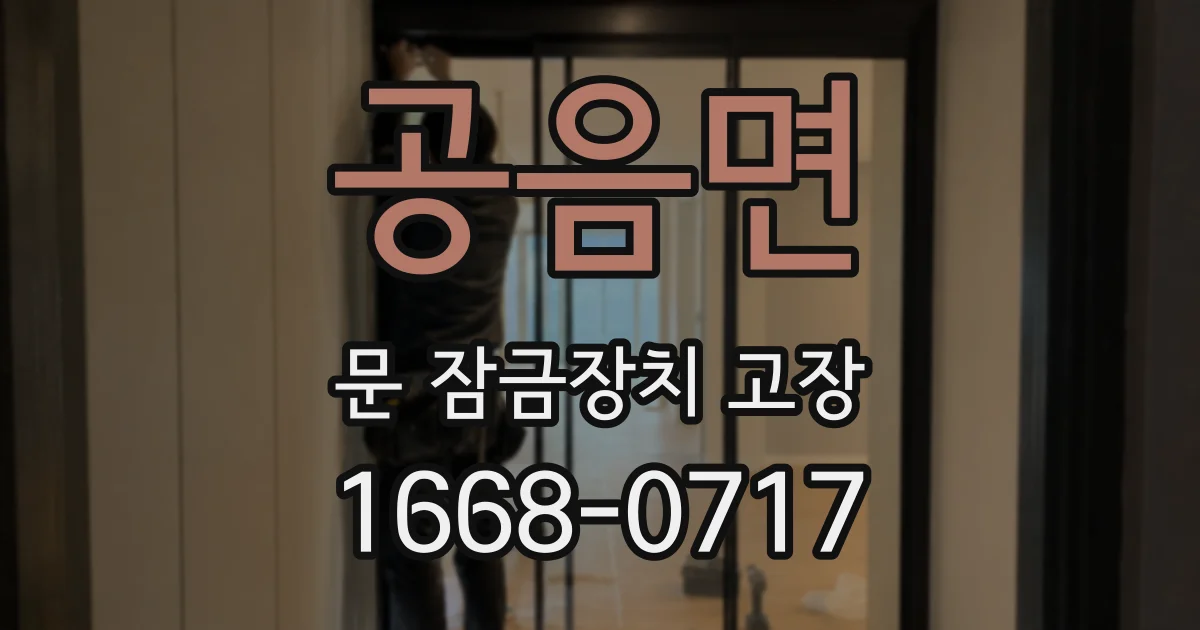 공음면 문 잠금장치 고장