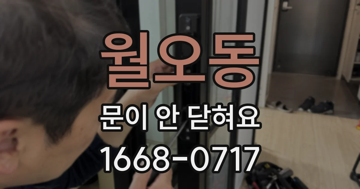 월오동 문이 안 닫혀요