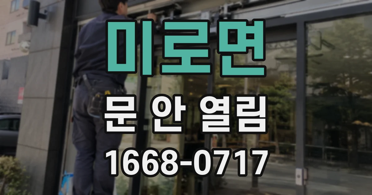 미로면 문 안 열림