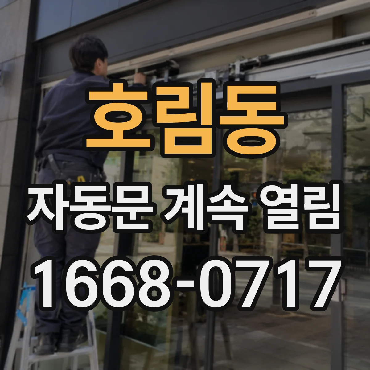호림동 자동문 계속 열림