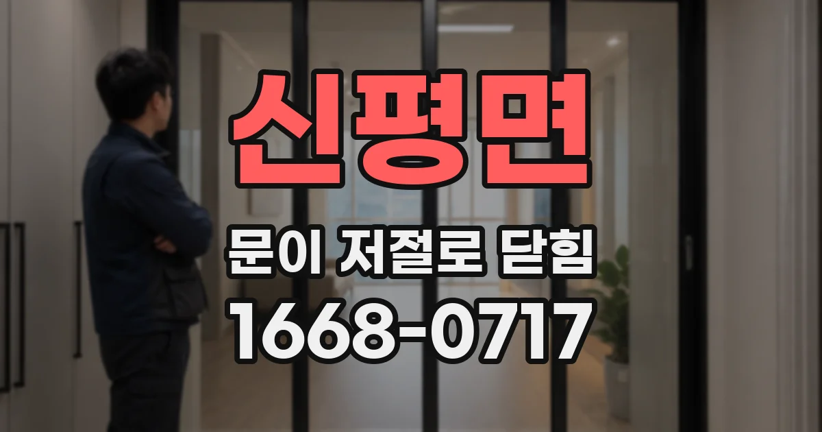 신평면 문이 저절로 닫힘