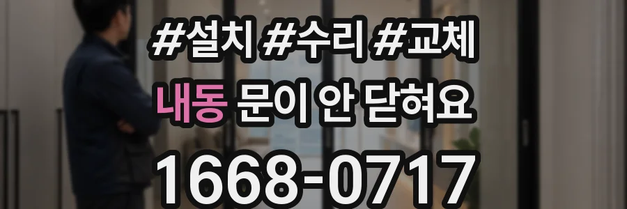 내동 문이 안 닫혀요
