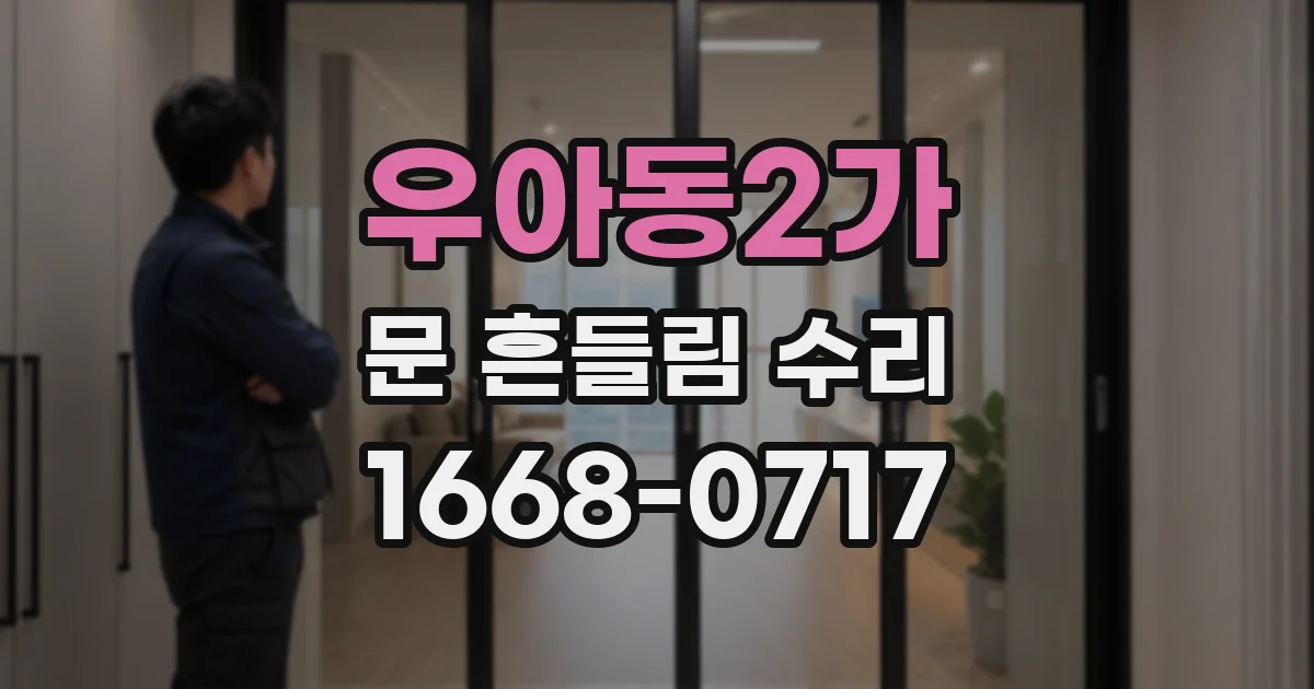 우아동2가 문 흔들림 수리