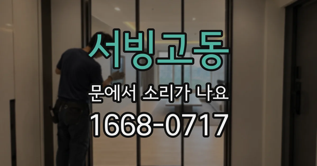 서빙고동 문에서 소리가 나요