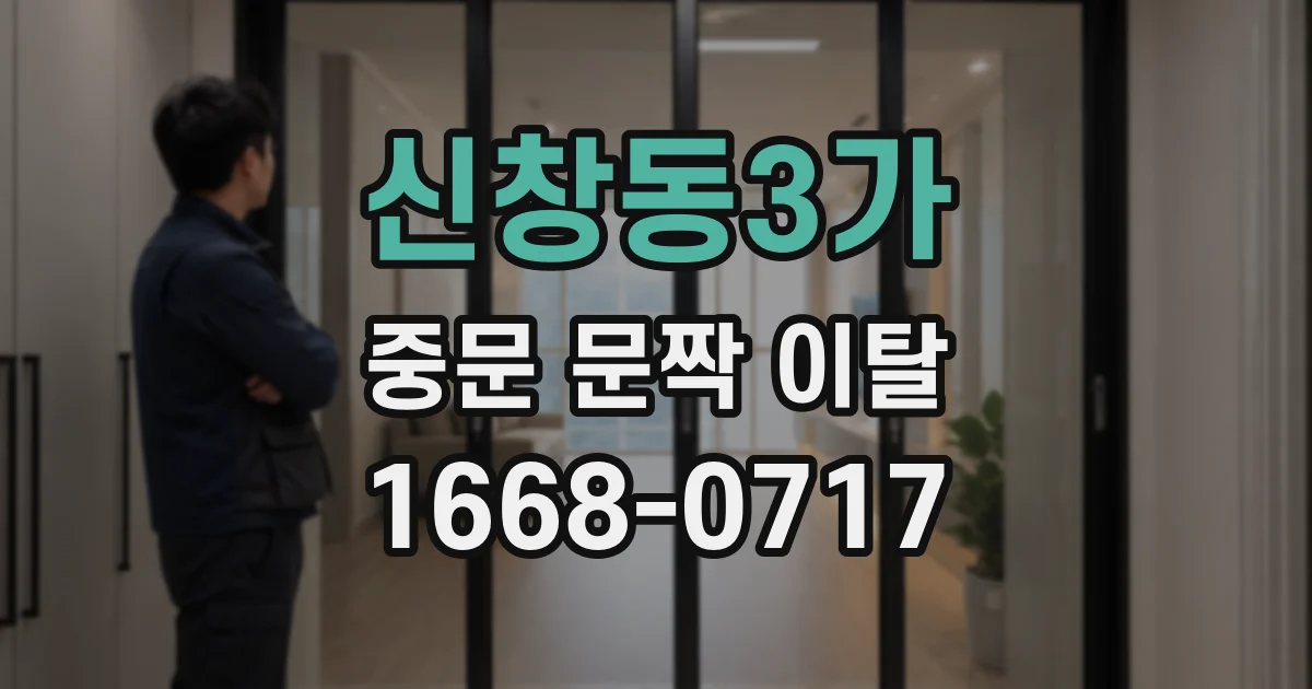 신창동3가 중문 문짝 이탈