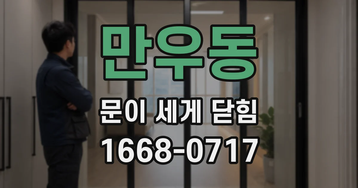 만우동 문이 세게 닫힘