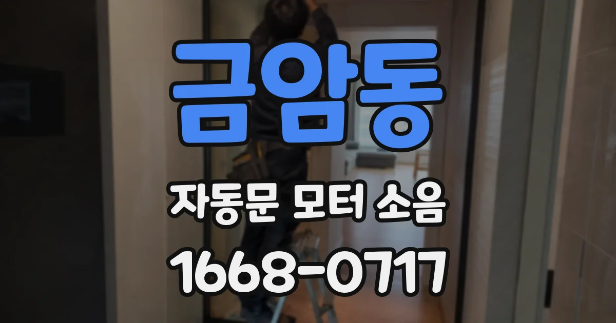 금암동 자동문 모터 소음