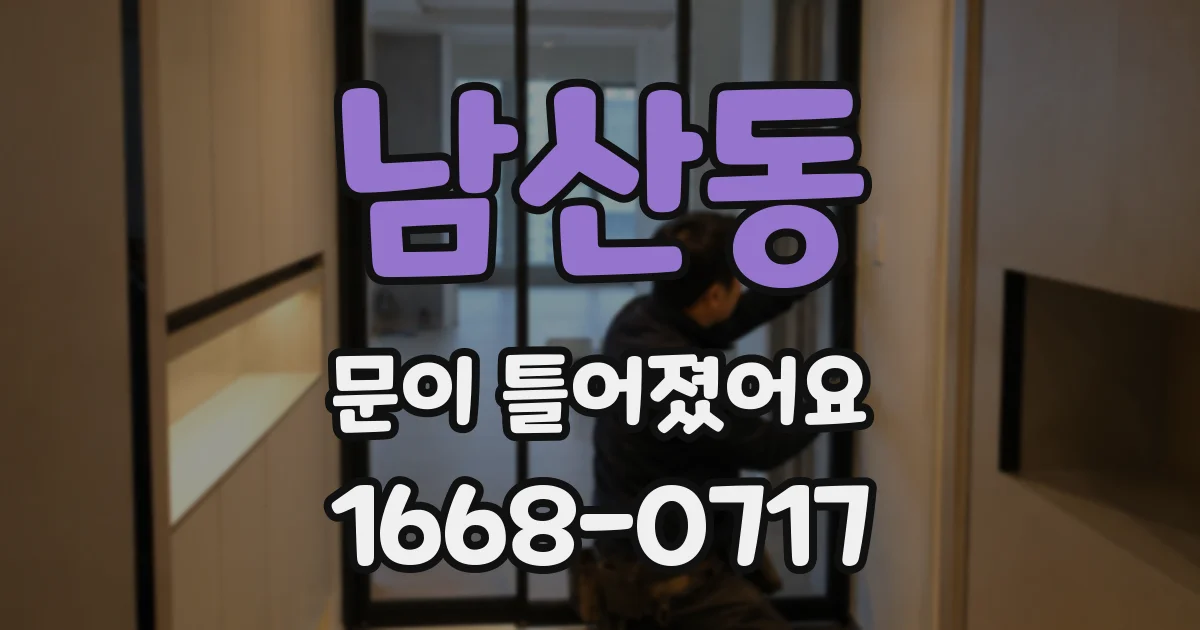 남산동 문이 틀어졌어요