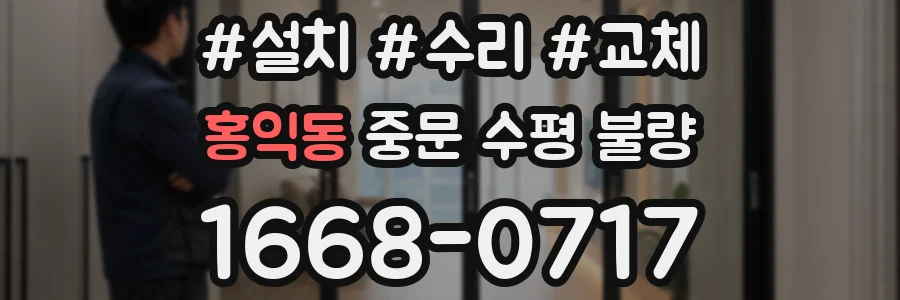 홍익동 중문 수평 불량