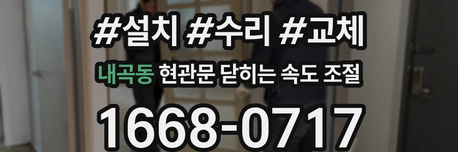 내곡동 현관문 닫히는 속도 조절
