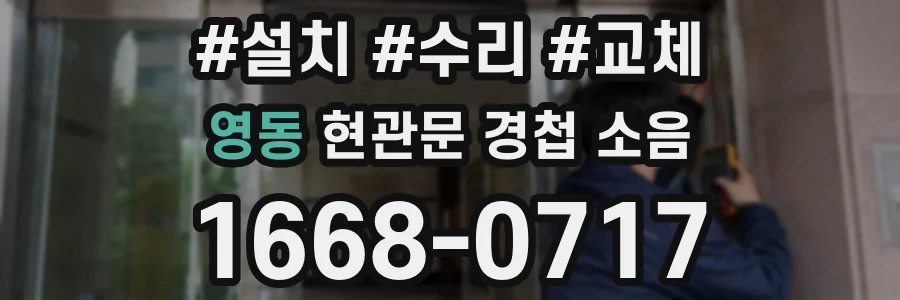 영동 현관문 경첩 소음
