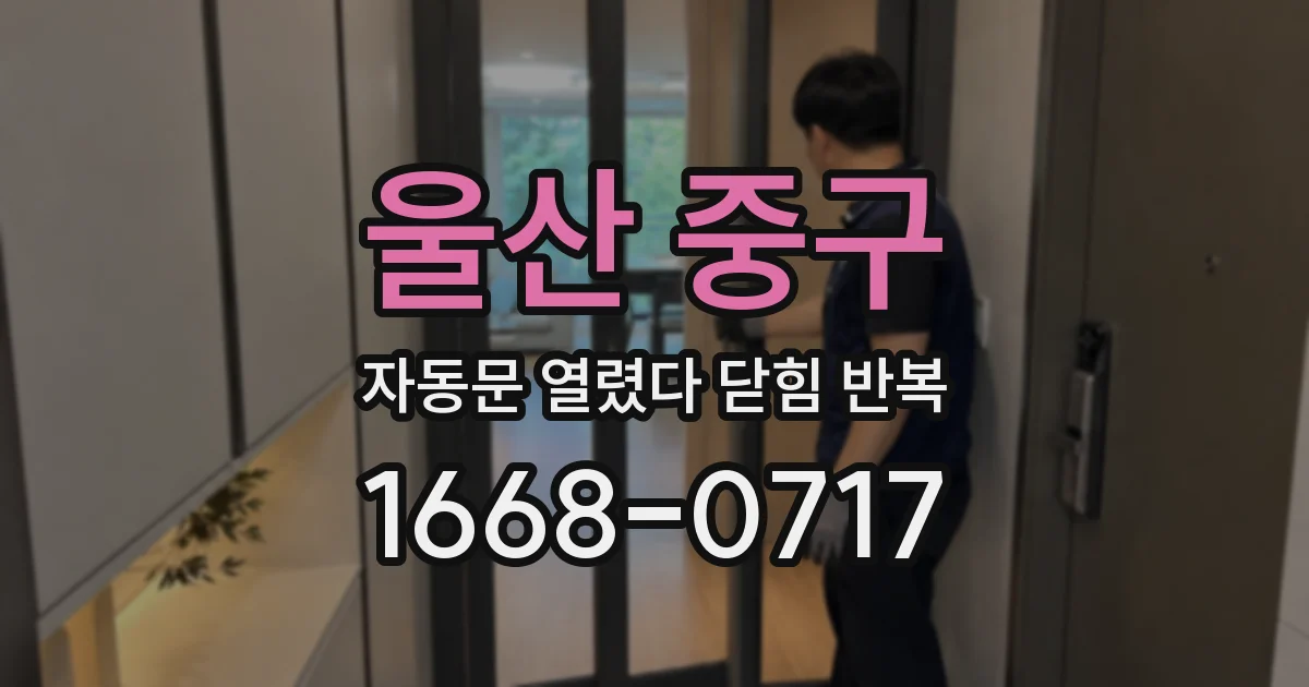울산 중구 자동문 열렸다 닫힘 반복