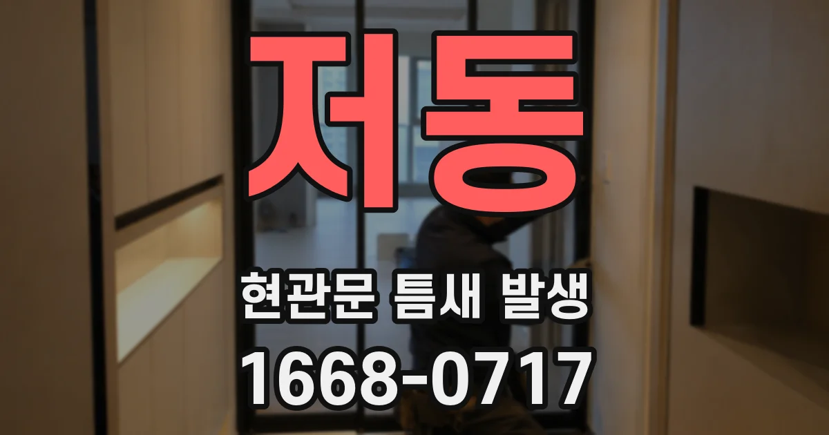 저동 현관문 틈새 발생