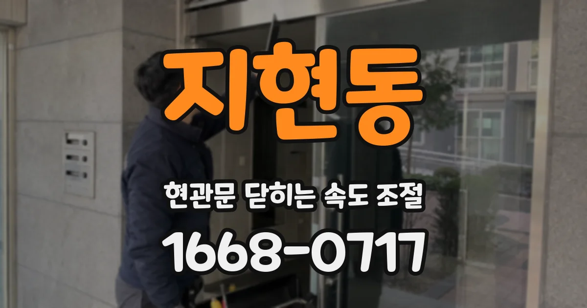 지현동 현관문 닫히는 속도 조절