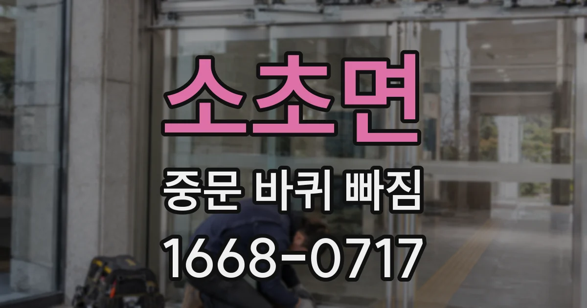 소초면 중문 바퀴 빠짐