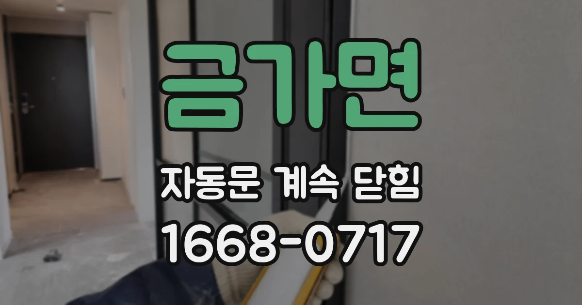 금가면 자동문 계속 닫힘