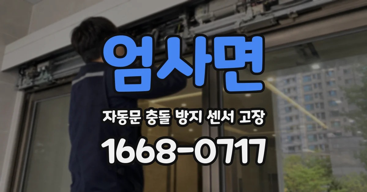 엄사면 자동문 충돌 방지 센서 고장