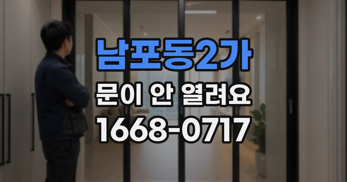 남포동2가 문이 안 열려요