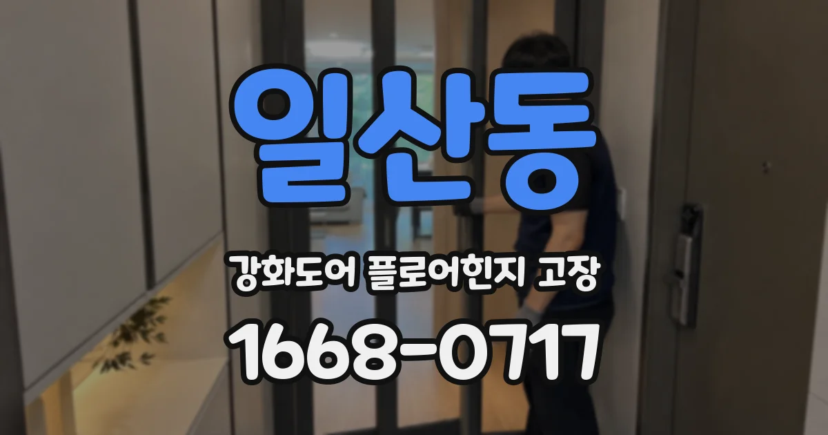 일산동 강화도어 플로어힌지 고장