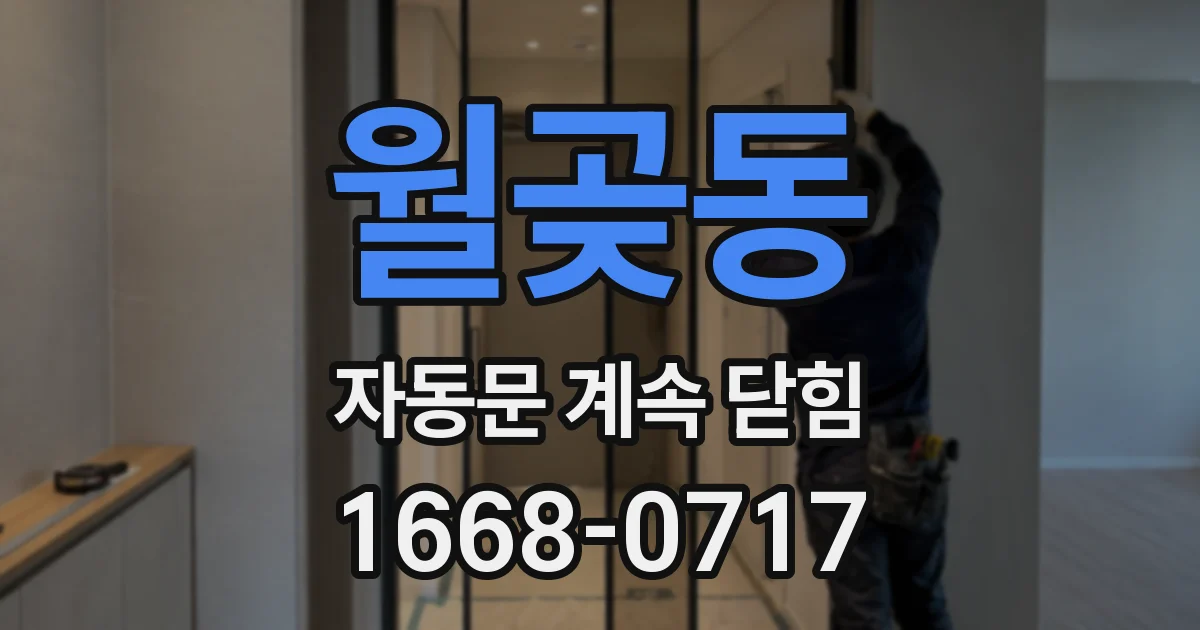 월곶동 자동문 계속 닫힘