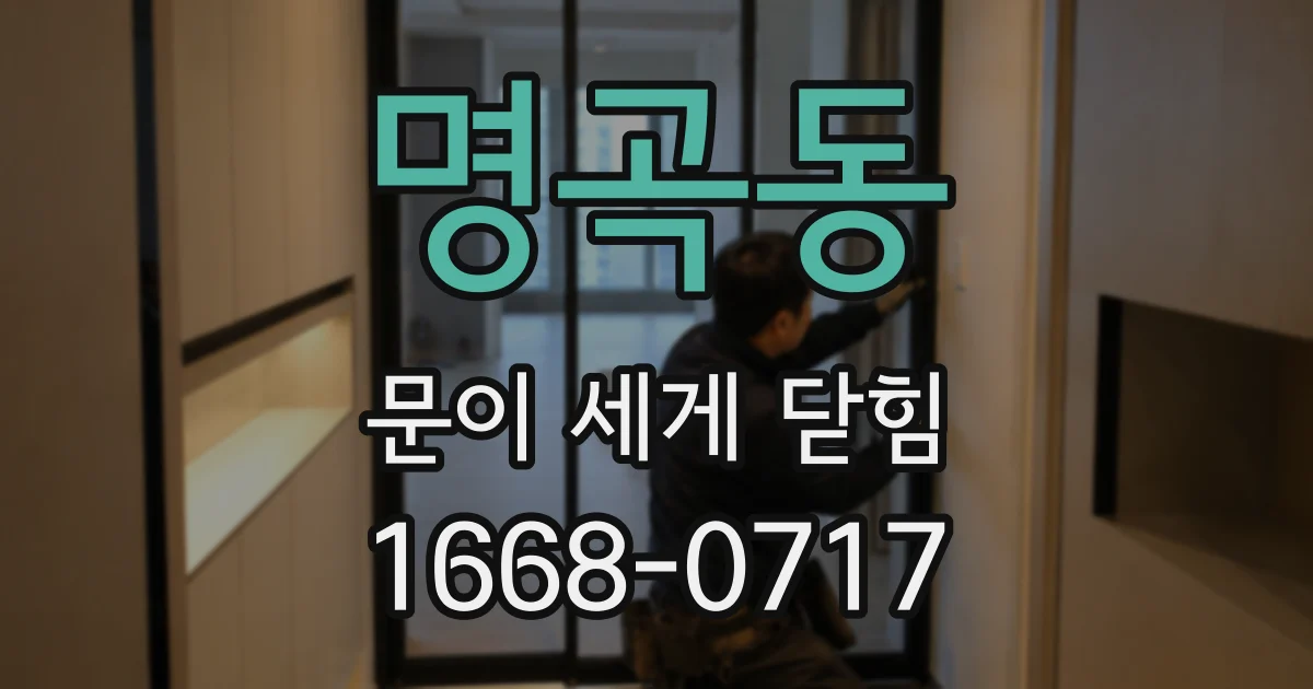 명곡동 문이 세게 닫힘