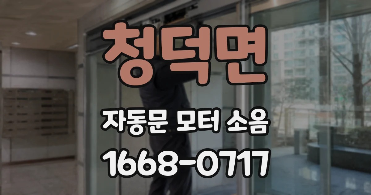 청덕면 자동문 모터 소음