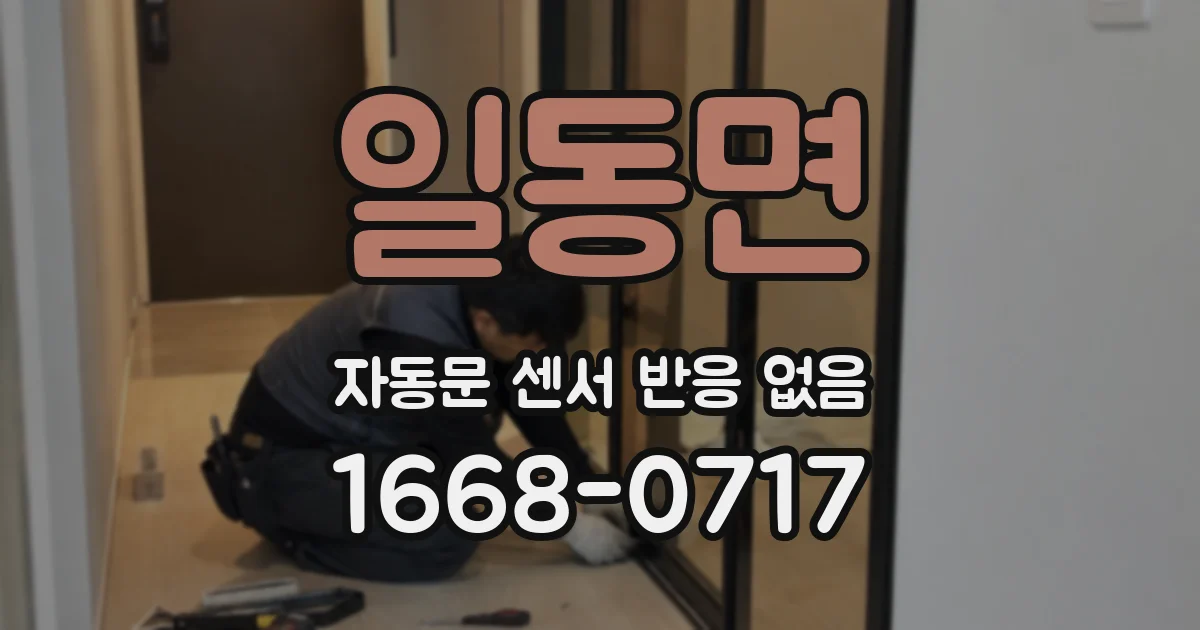 일동면 자동문 센서 반응 없음