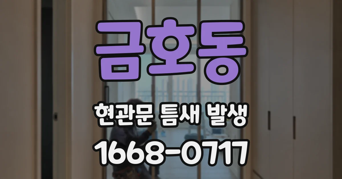 금호동 현관문 틈새 발생