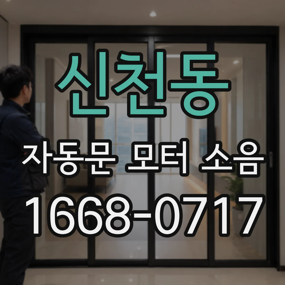 신천동 자동문 모터 소음