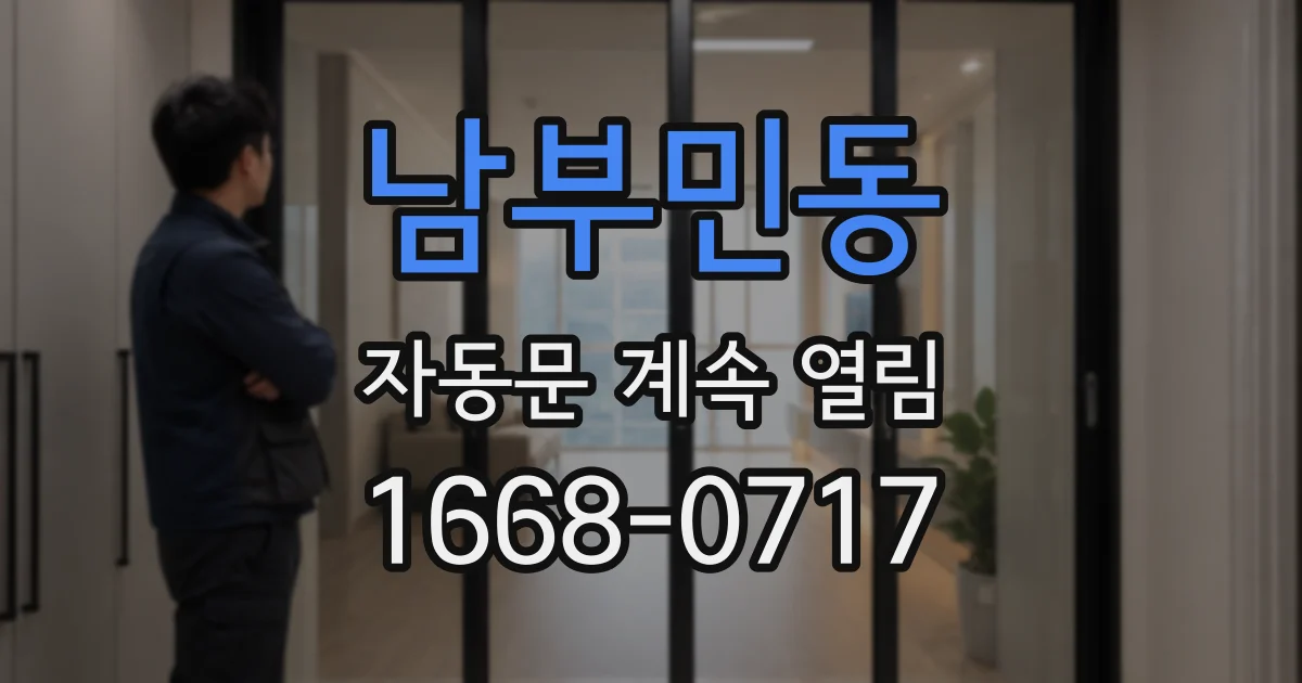 남부민동 자동문 계속 열림