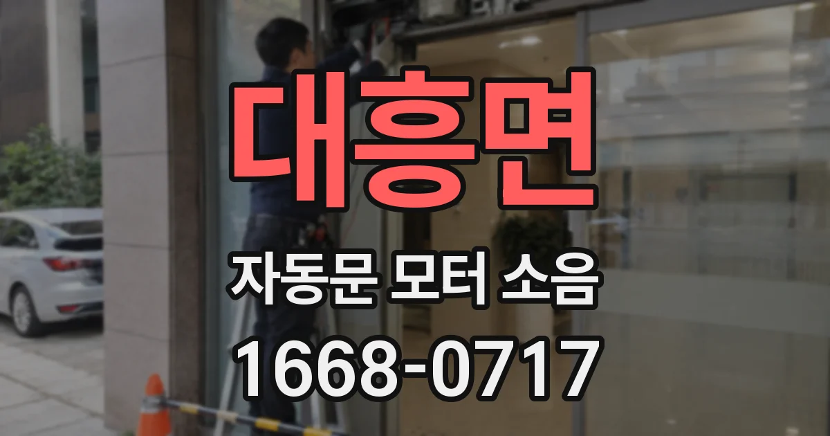 대흥면 자동문 모터 소음