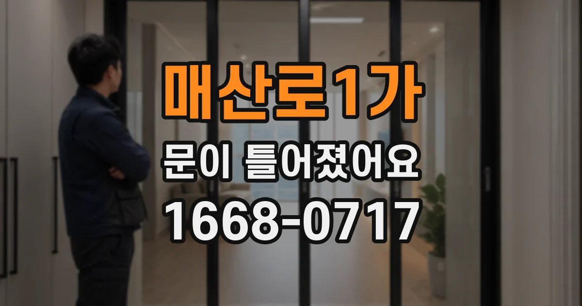 매산로1가 문이 틀어졌어요