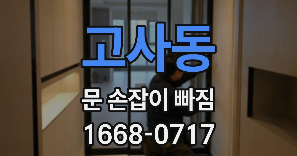 고사동 문 손잡이 빠짐