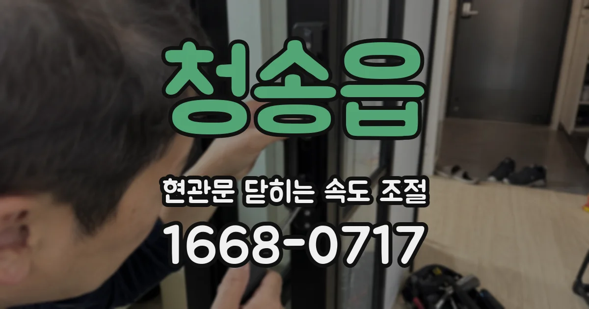 청송읍 현관문 닫히는 속도 조절