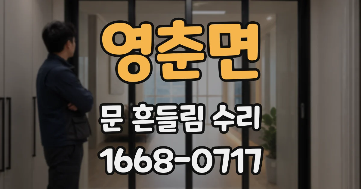 영춘면 문 흔들림 수리