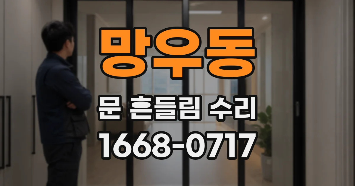 망우동 문 흔들림 수리