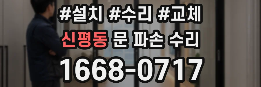 신평동 문 파손 수리