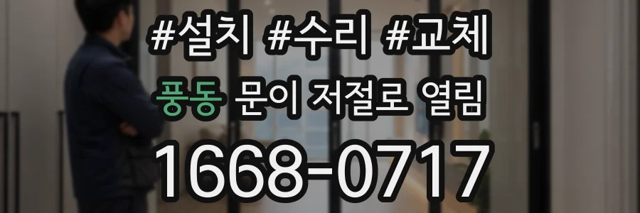 풍동 문이 저절로 열림