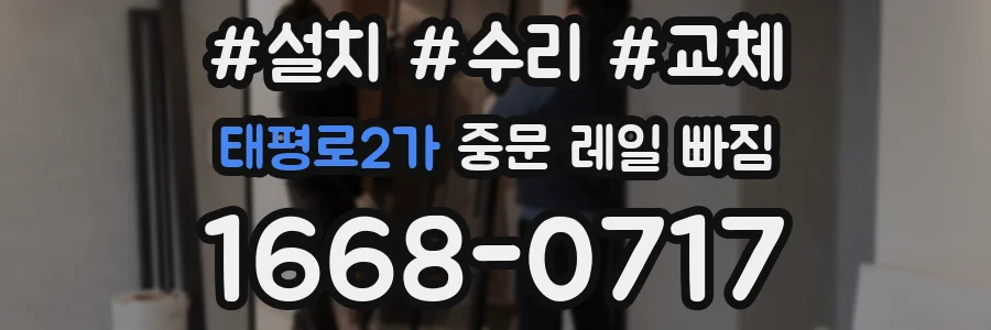 태평로2가 중문 레일 빠짐