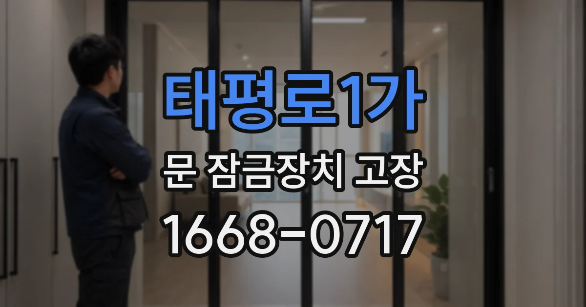 태평로1가 문 잠금장치 고장